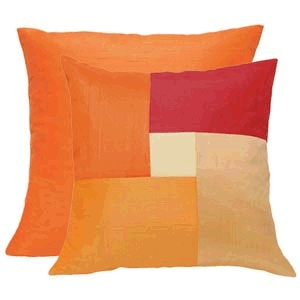 Bellacor: Pumpkin Silk Square Pillow Set