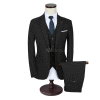 Milanoo: Tuxedo Wedding Suits Black Plaid Men's Formal Wear Center Vent Notch Laple Groom Suits 3 Pcs