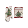 Bealls Florida: Avanti Spode Red Tree Pot Holder & Oven Mitt Set