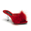 Buy.com DBA Rakuten.com Shopping: BELLE-301F, Romance 3" Heel Fur Sandal, Size 6, Red Satin