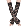 Jet.com: Women's Lace Floral Elegant Wedding Bride Party Fingerless Gloves, Long Black
