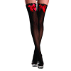 Buy.com DBA Rakuten.com Shopping: Sheer Lace-Top Thigh Highs With Red Satin Bows